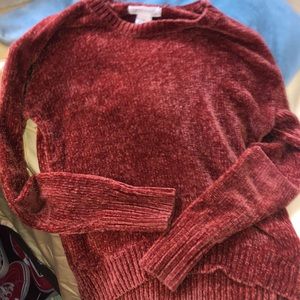 NWOT love craft velour sweater Tb